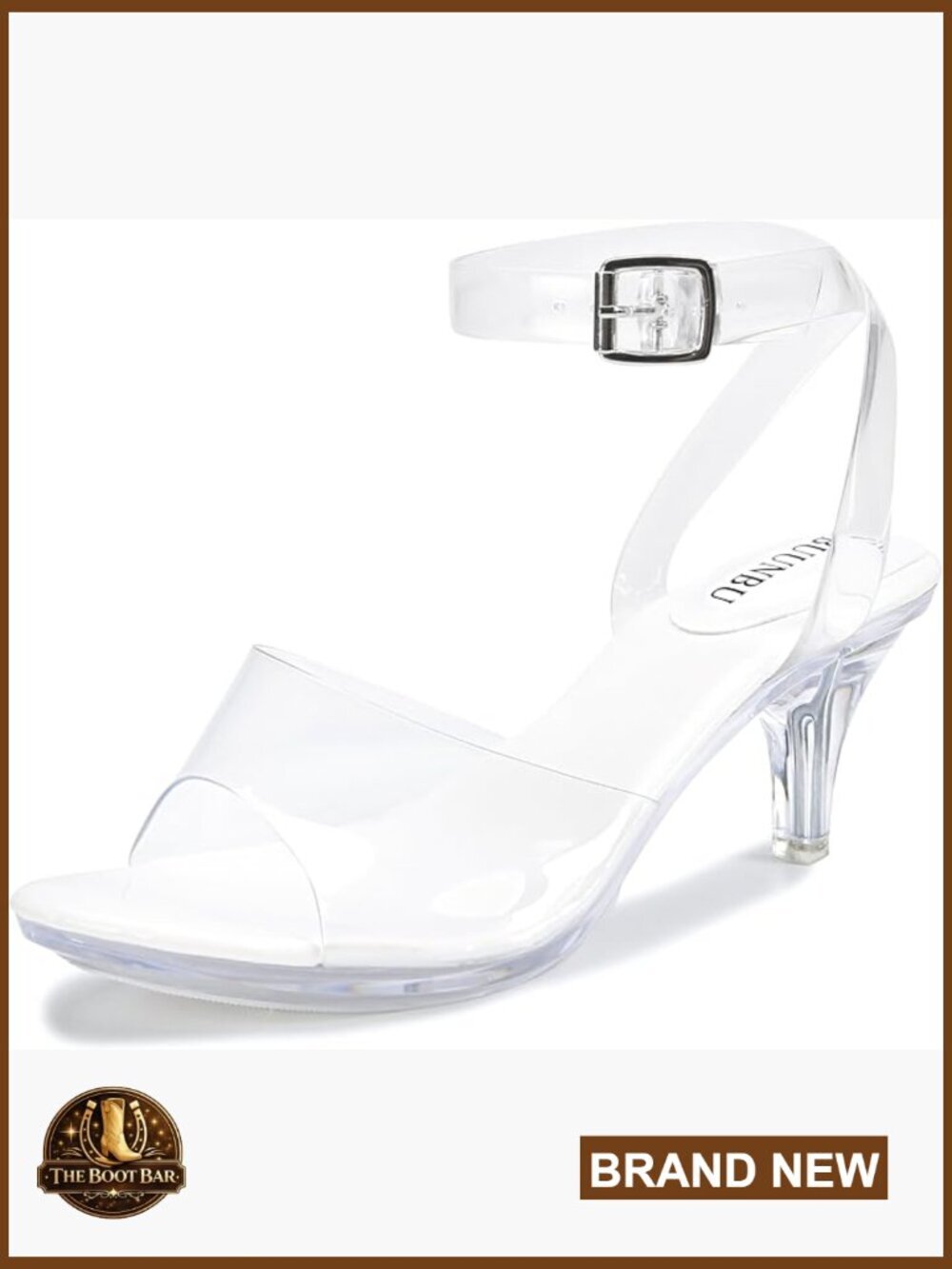 Clear Strappy Platform Heeled Sandals Open Toe Stiletto Heels